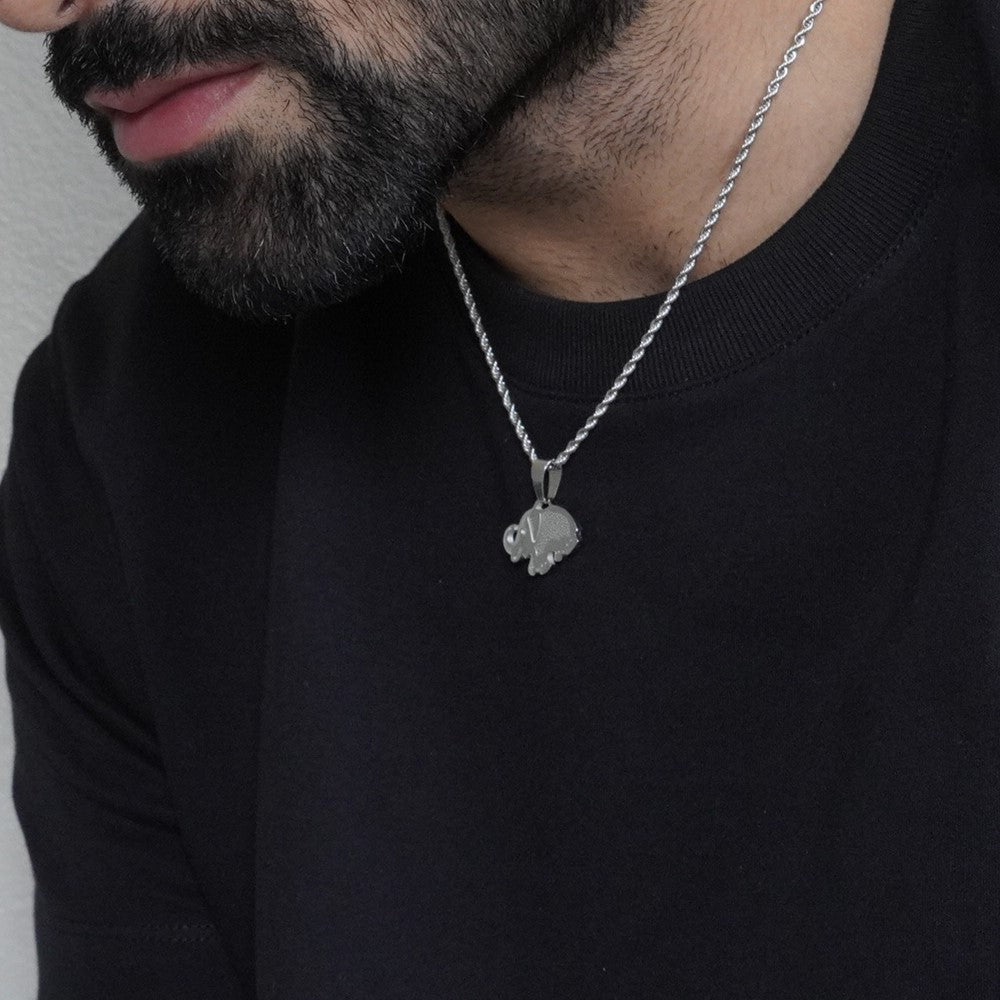 Elephant Pendant - Silver