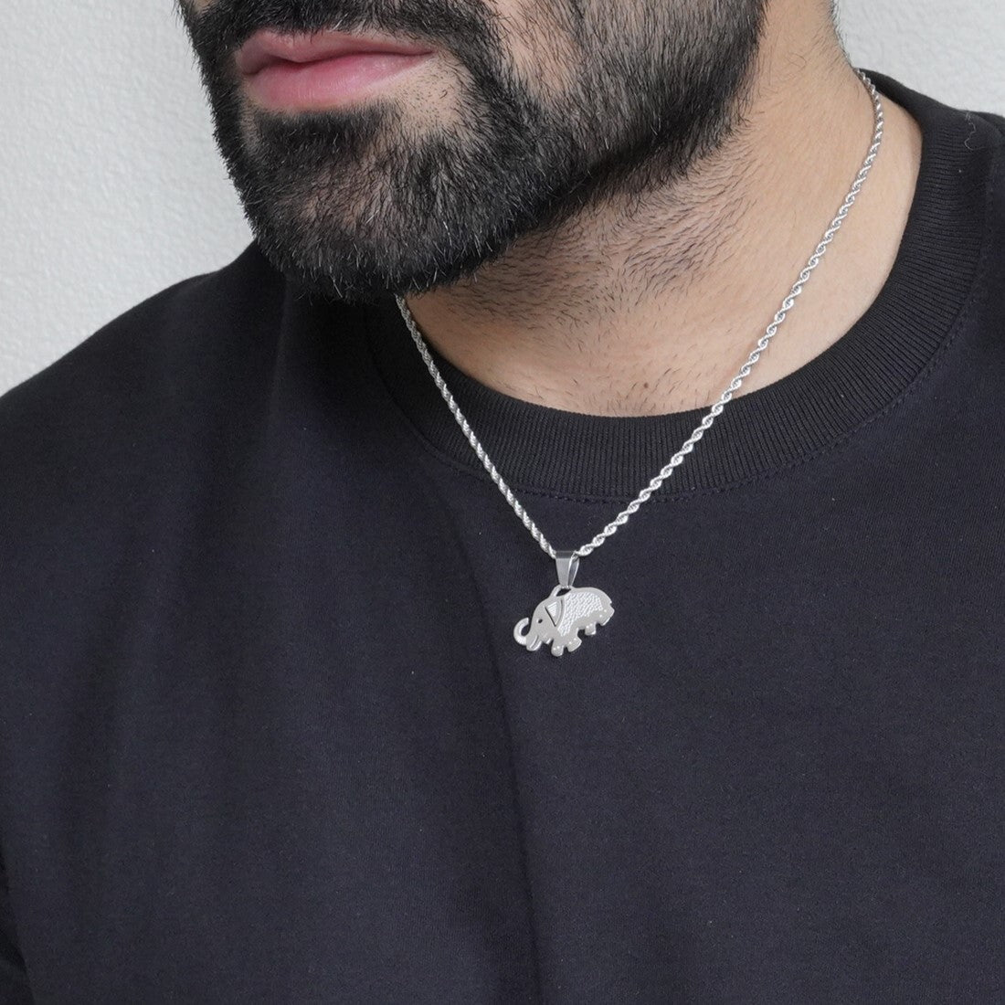 Elephant Pendant - Silver