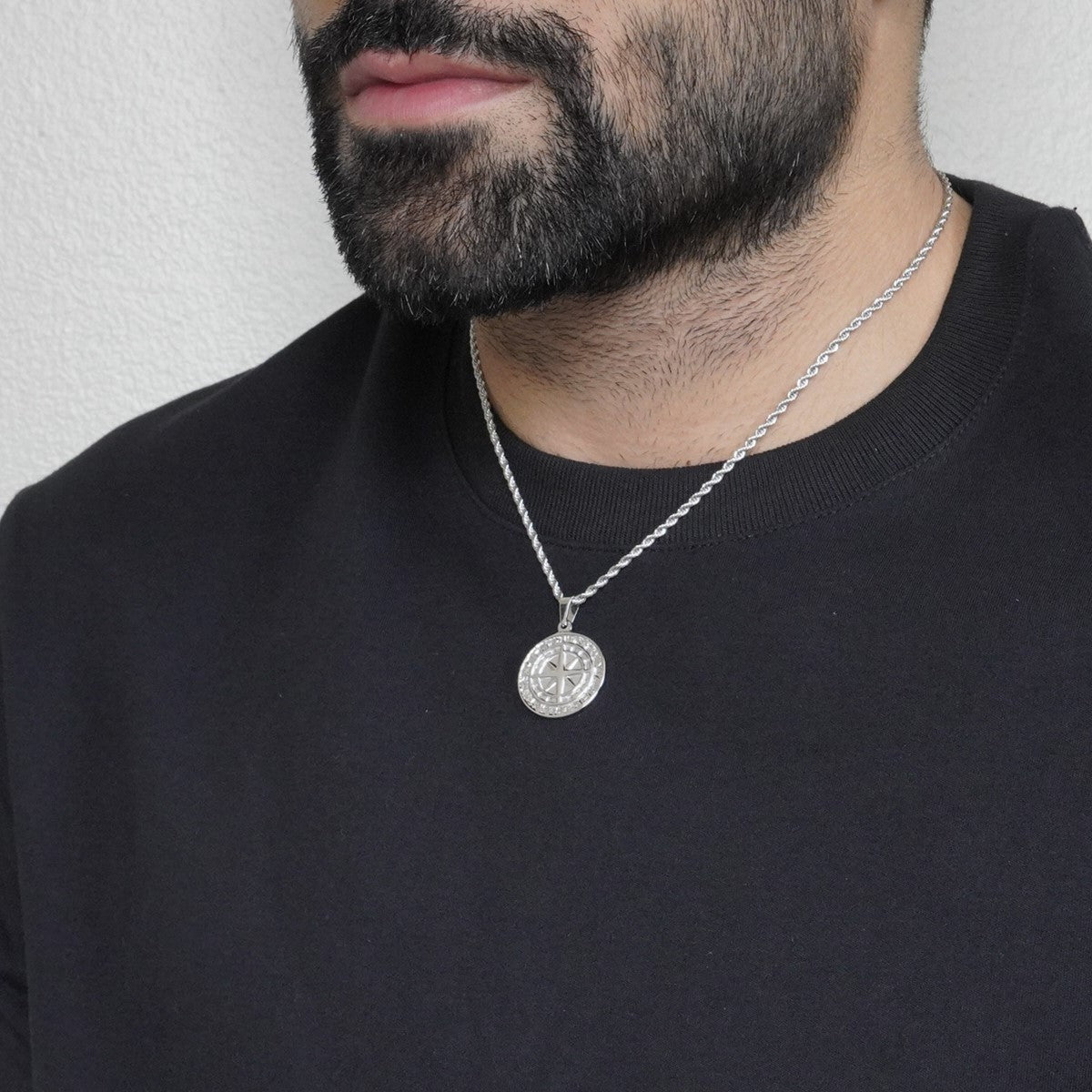 Compass Pendant - Silver