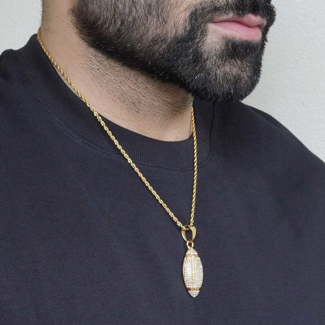 Football Pendant - Gold