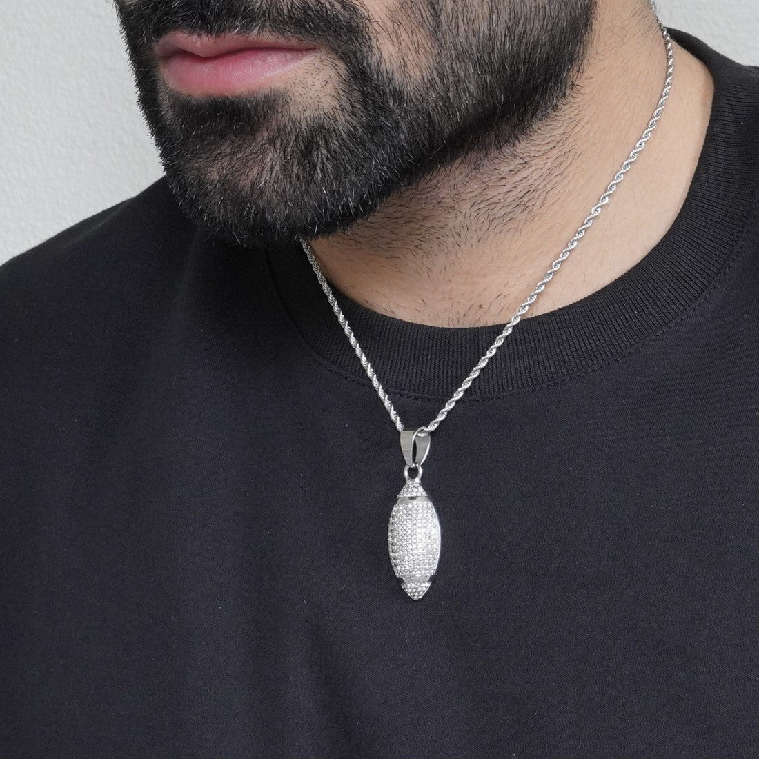 Football Pendant (Silver)