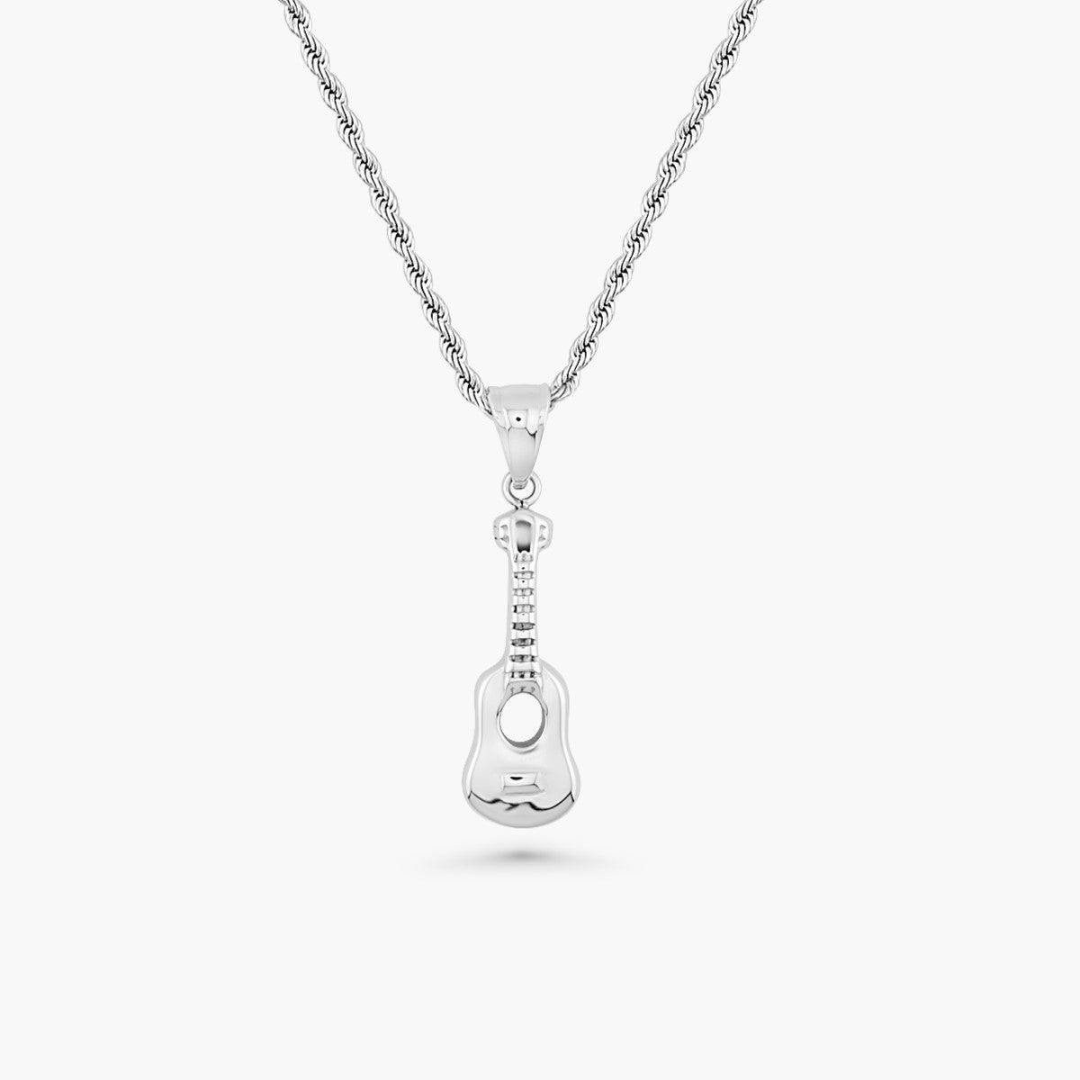 Guitar Pendant - Silver