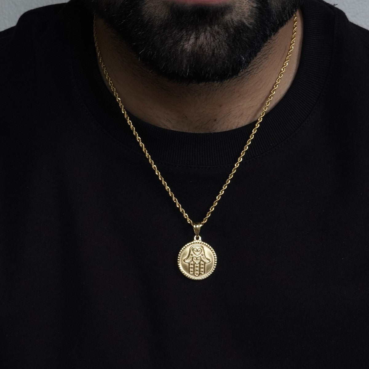Hamza Hand Pendant - Gold