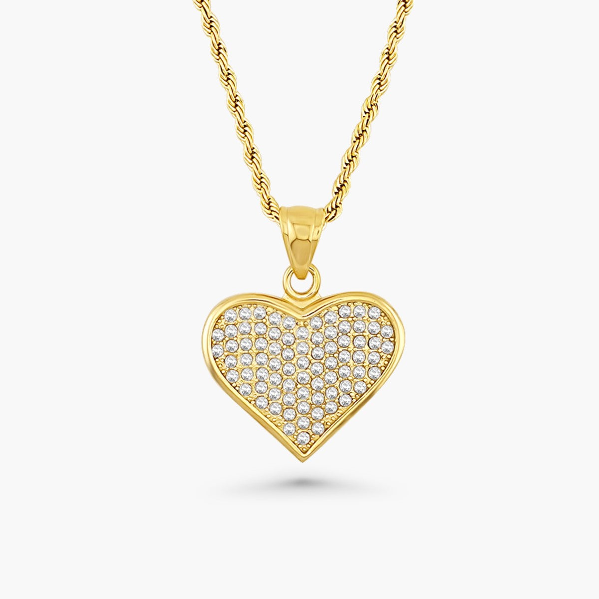 Ice Heart Pendant - Gold