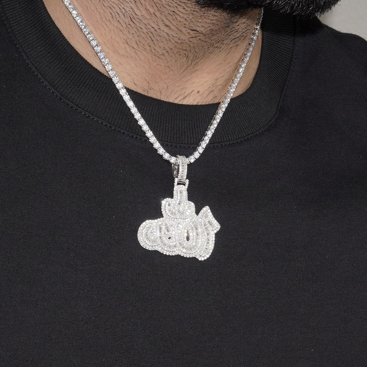 Moissanite Allah Pendant (silver)