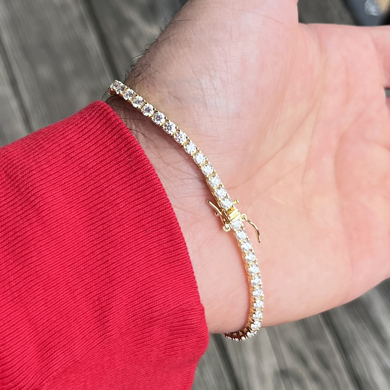 MOISSANITE TENNIS Bracelet - GOLD (3MM)
