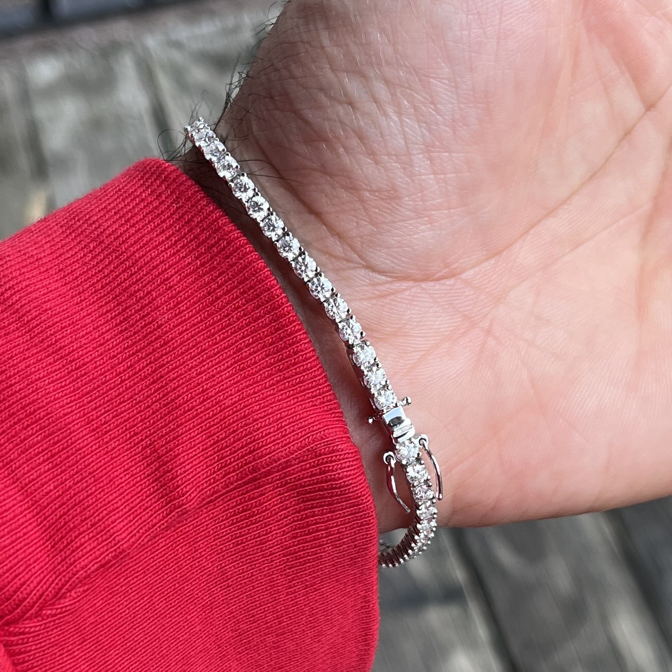 MOISSANITE TENNIS Bracelet - Silver (3MM)