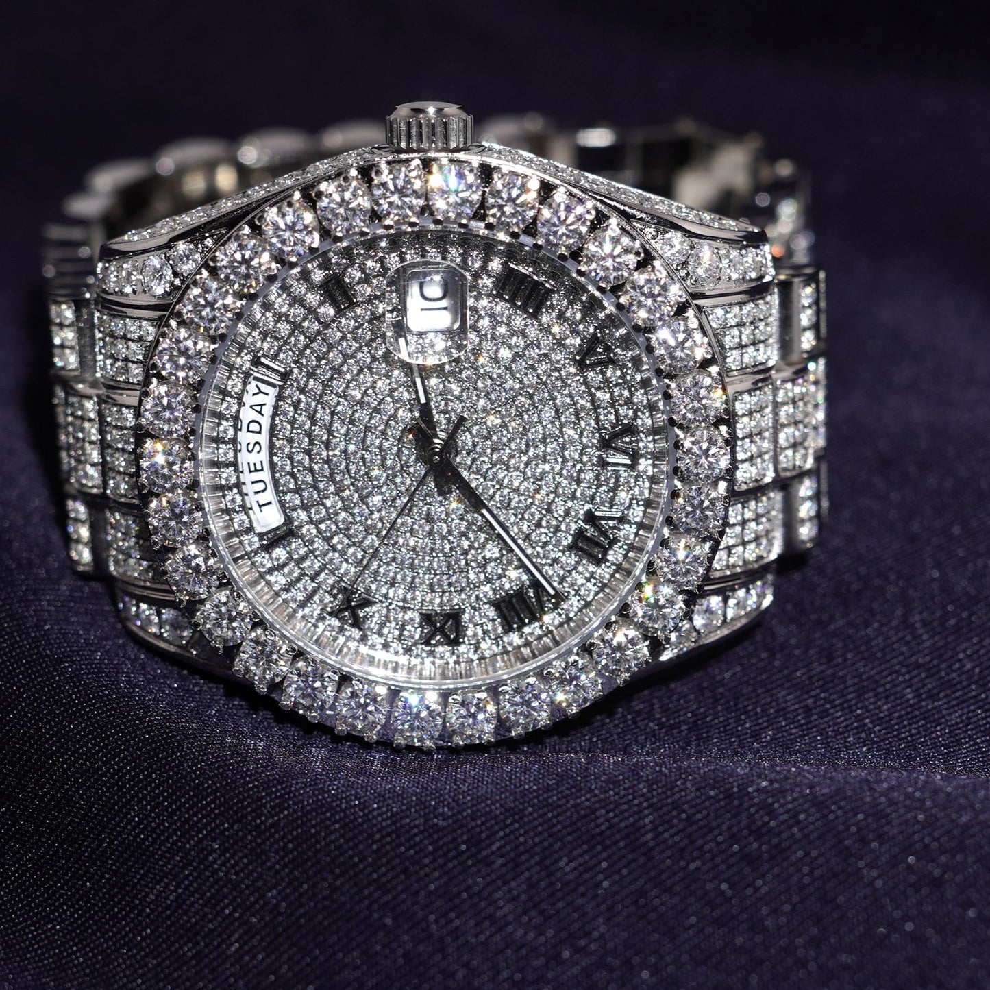 Moissanite Watch VVS - Round Automatic