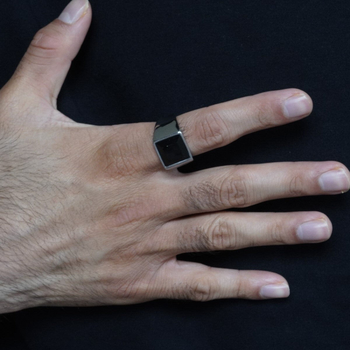 Onyx Ring - Silver