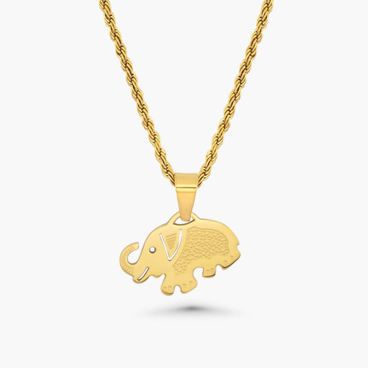 Elephant Pendant - Gold