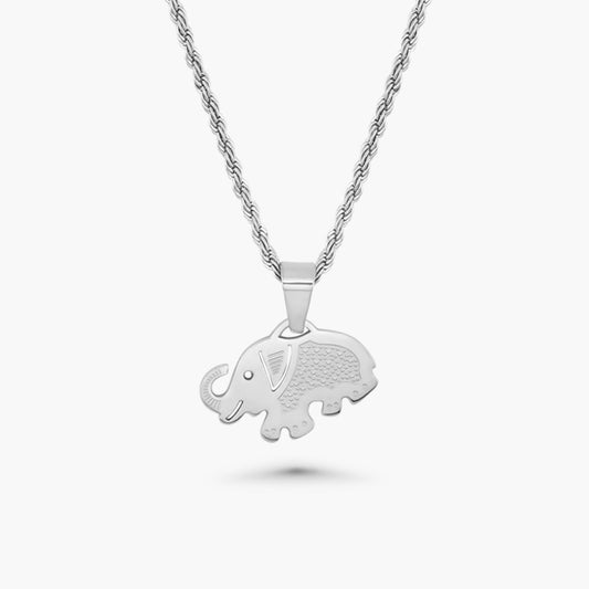Elephant Pendant - Silver