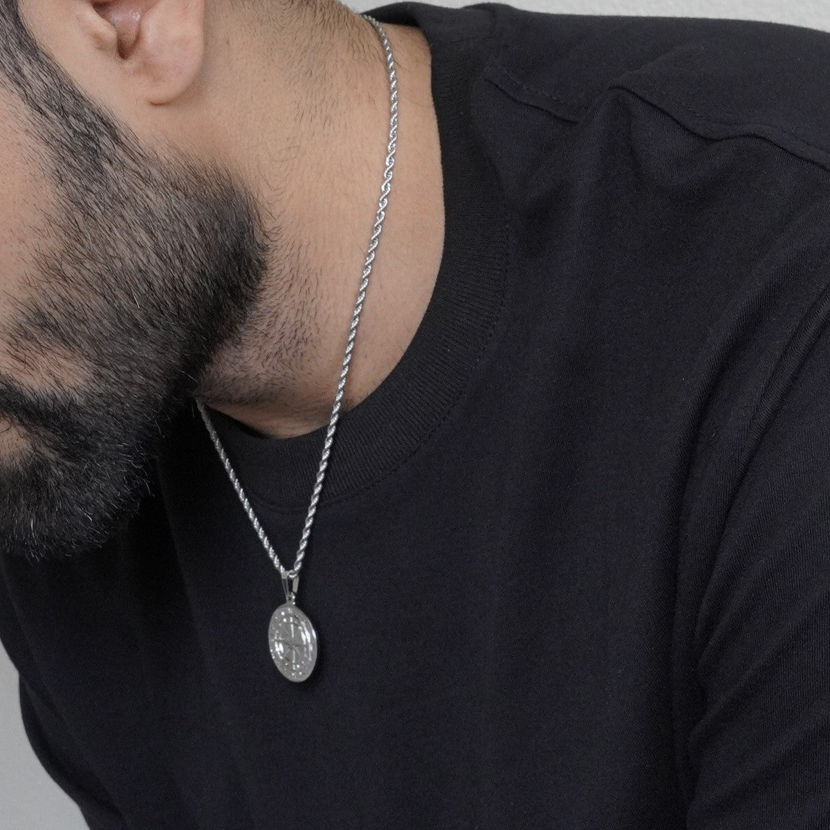 Compass Pendant - Silver
