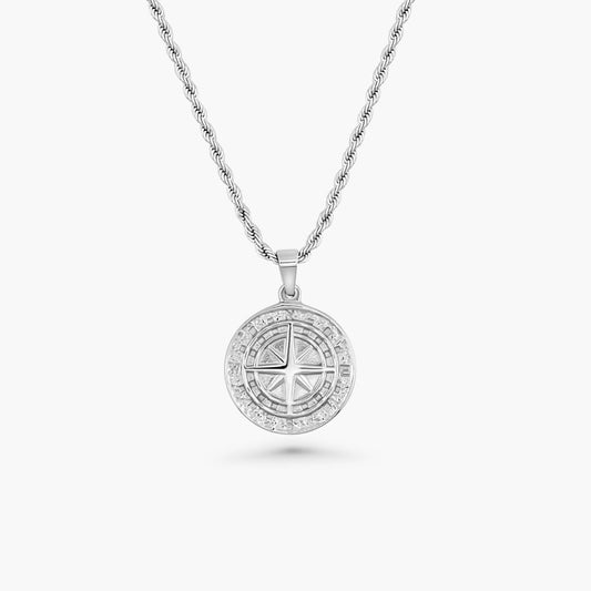 Compass Pendant - Silver