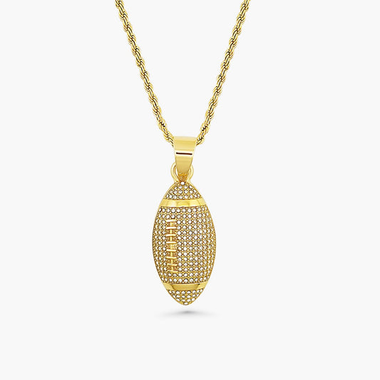Football Pendant - Gold