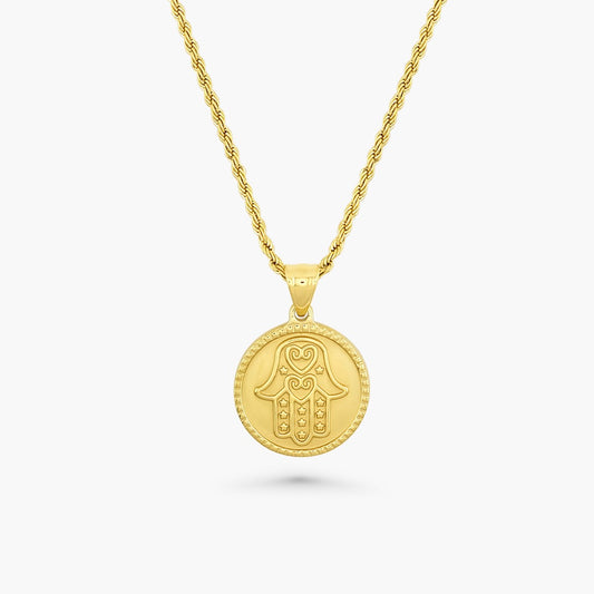 Hamza Hand Pendant - Gold
