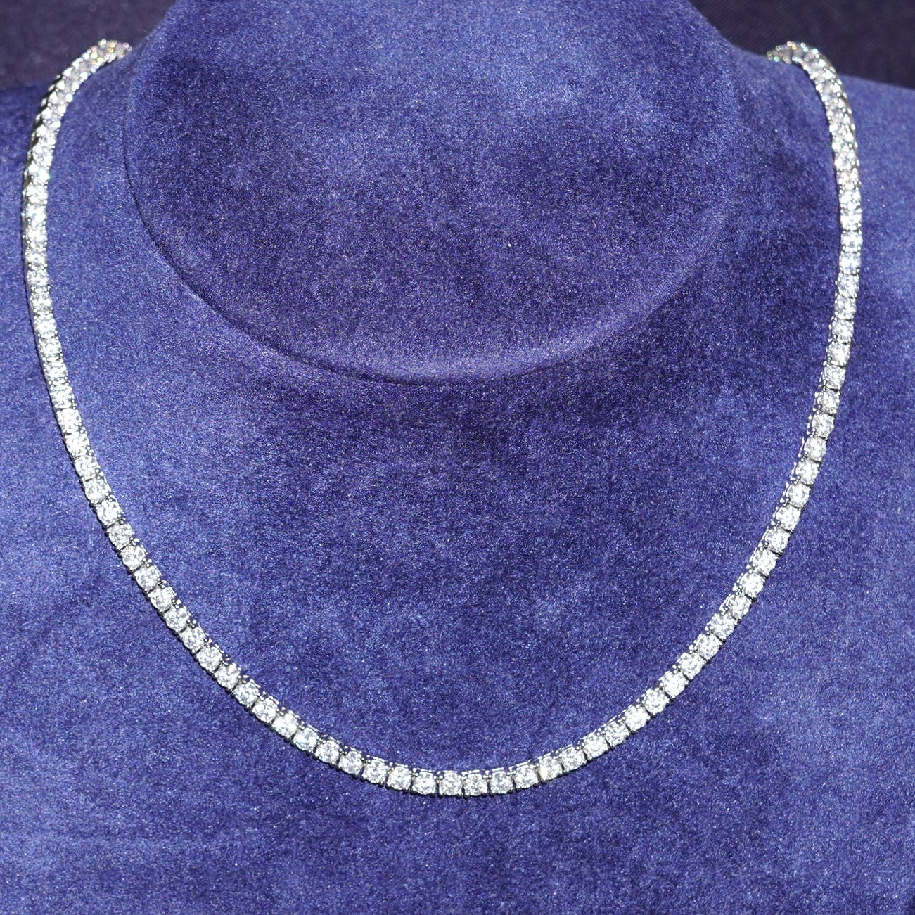 MOISSANITE TENNIS CHAIN - SILVER (3MM)