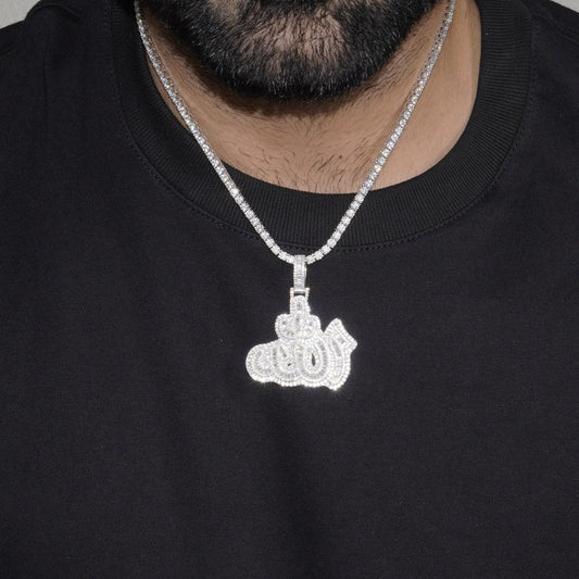 Moissanite Allah Pendant (silver)