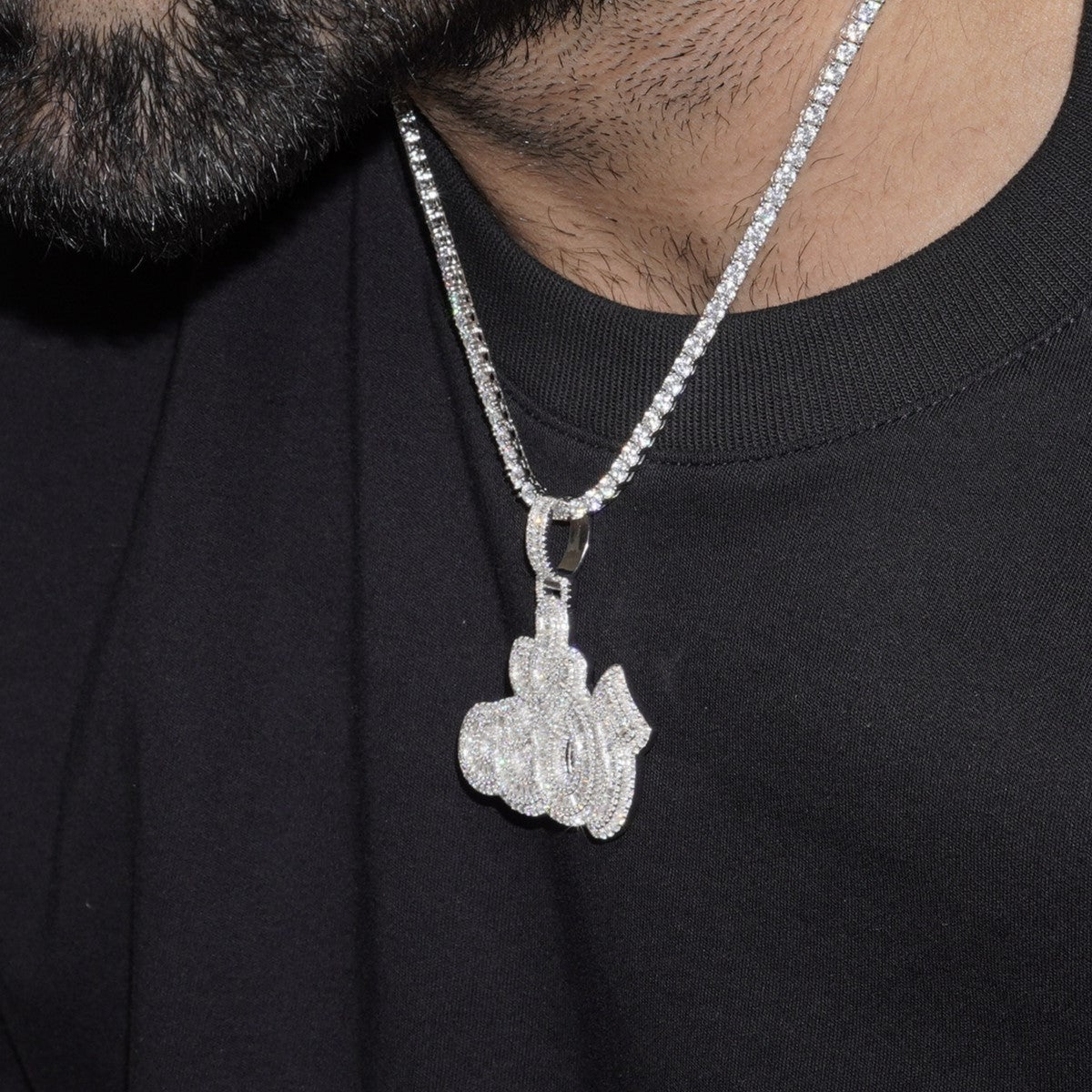 Moissanite Allah Pendant (silver)