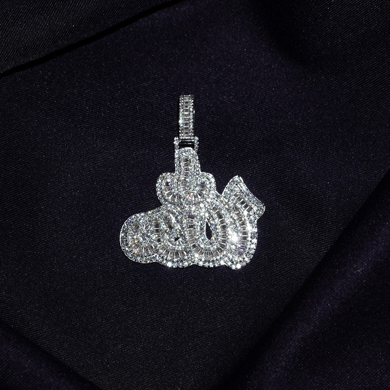 Moissanite Allah Pendant (silver)