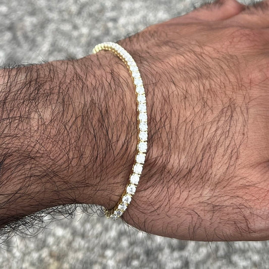 MOISSANITE TENNIS Bracelet - GOLD (3MM)