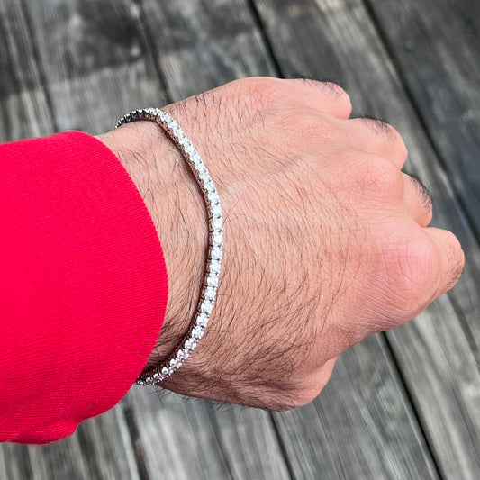 MOISSANITE TENNIS Bracelet - Silver (3MM)