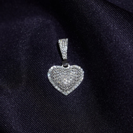 Moissanite Heart Pendant (silver)