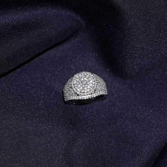 Moissanite Round Ring (silver)